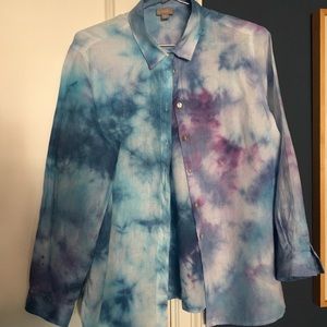 J. Jill Tie Dye Linen shirt